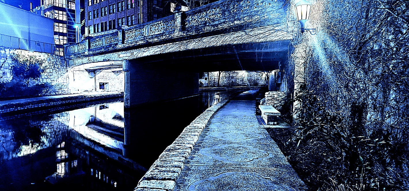 River Walk blue tone